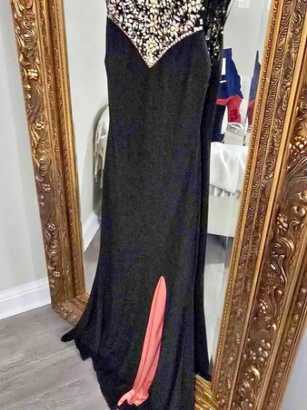Black Embellished Maxi Dress Like New